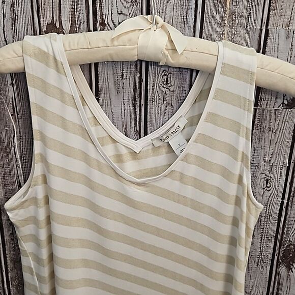 New WHBM Striped Tiered Tank Top SZ Small - Picture 3 of 9